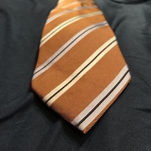 Gold and light blue stripes Hugo Boss Tie